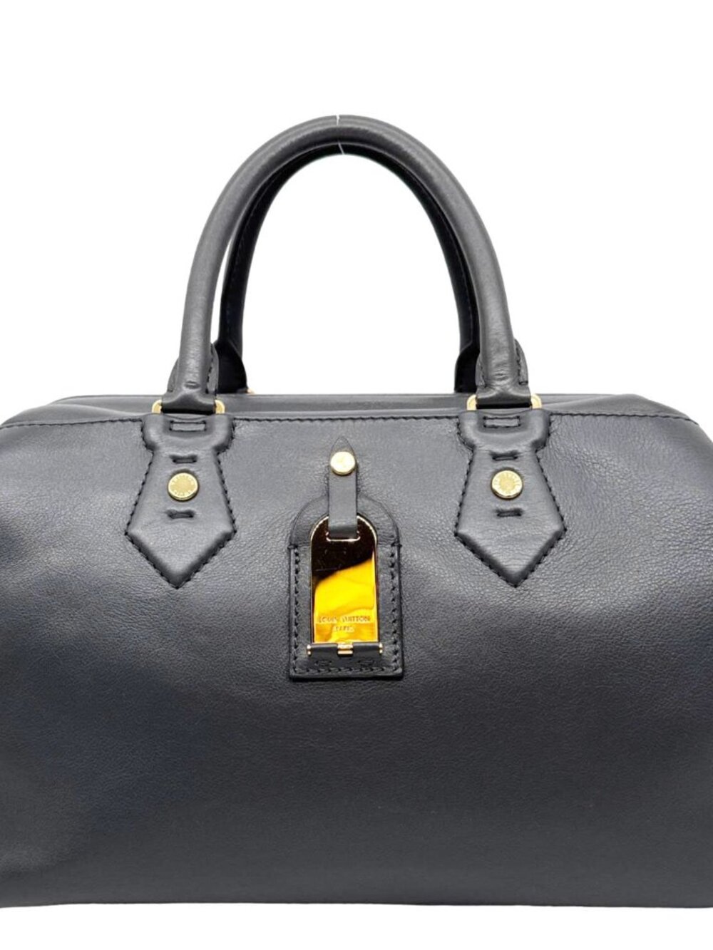 Louis Vuitton Cinema Intrigue Calf Leather Satchel Bag Grey